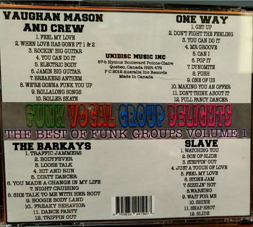 Vaughan Mason Bar-kays One Way and Slave Greatest Funk Groups 4 CDS Set Volume 1 - Picture 2 of 2