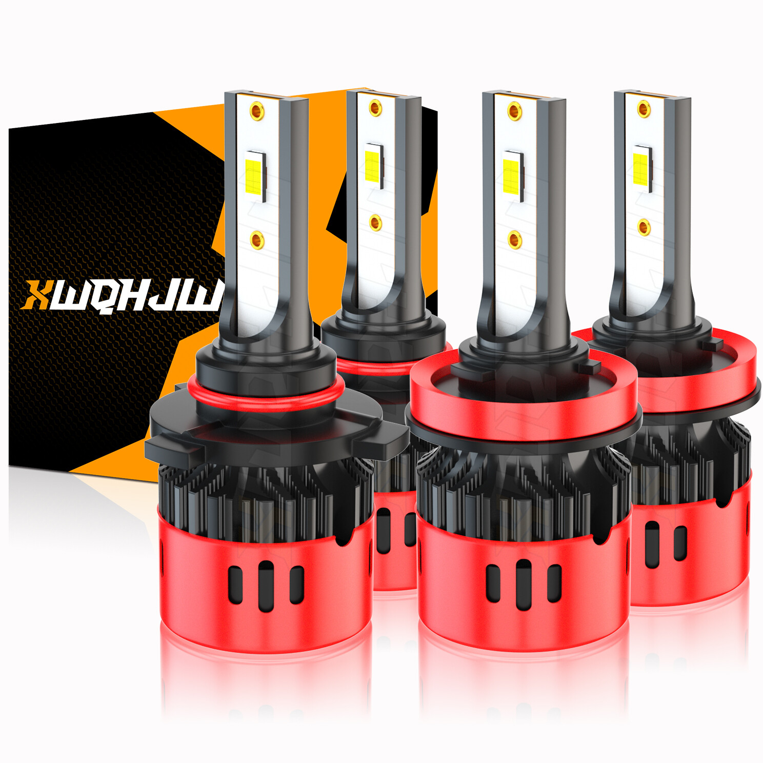 For Chevy Silverado 1500 2500HD 2007-2020 White LED Headlight High/Low Bulbs Set