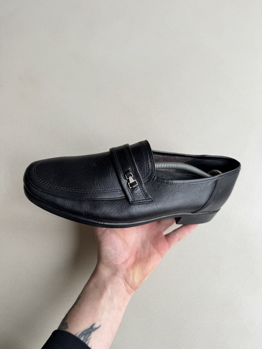 【USED】90's Italy製 leather Loafers Black High Quality Leather Loafers Vintage Y2k Italy Hype | eBay