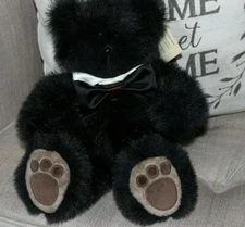 Vintage Cartier Bear Co. THUNDER CLOUD Plush Black Bear 1984 Deri Cartier 13"