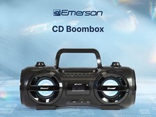 Emerson EPB-3005 Retro Portable CD Boombox with AM/FM Radio, Black