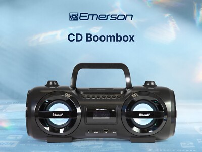 Emerson EPB-3005 Retro Portable CD Boombox with AM/FM Radio, Black