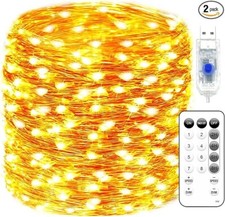Fairy Lights Plug in 72FT 220 LED USB Lights for Bedroom Copper Wire with Remote