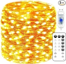 Fairy Lights Plug in 72FT 220 LED USB Lights for Bedroom Copper Wire with Remote