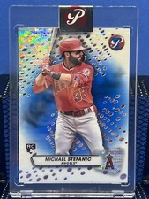 2023 Topps Pristine MICHAEL STEFANIC Encased LA Angels Blue Refractor 05/75 RC
