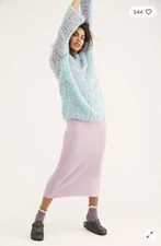 NEW Free People Lilac Skies Loopy Pullover Sweater Size Small Z278-4