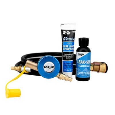 Weber Q Grill Compatible RV Quick-Connect Conversion Kit - 12' M/F QC Hose