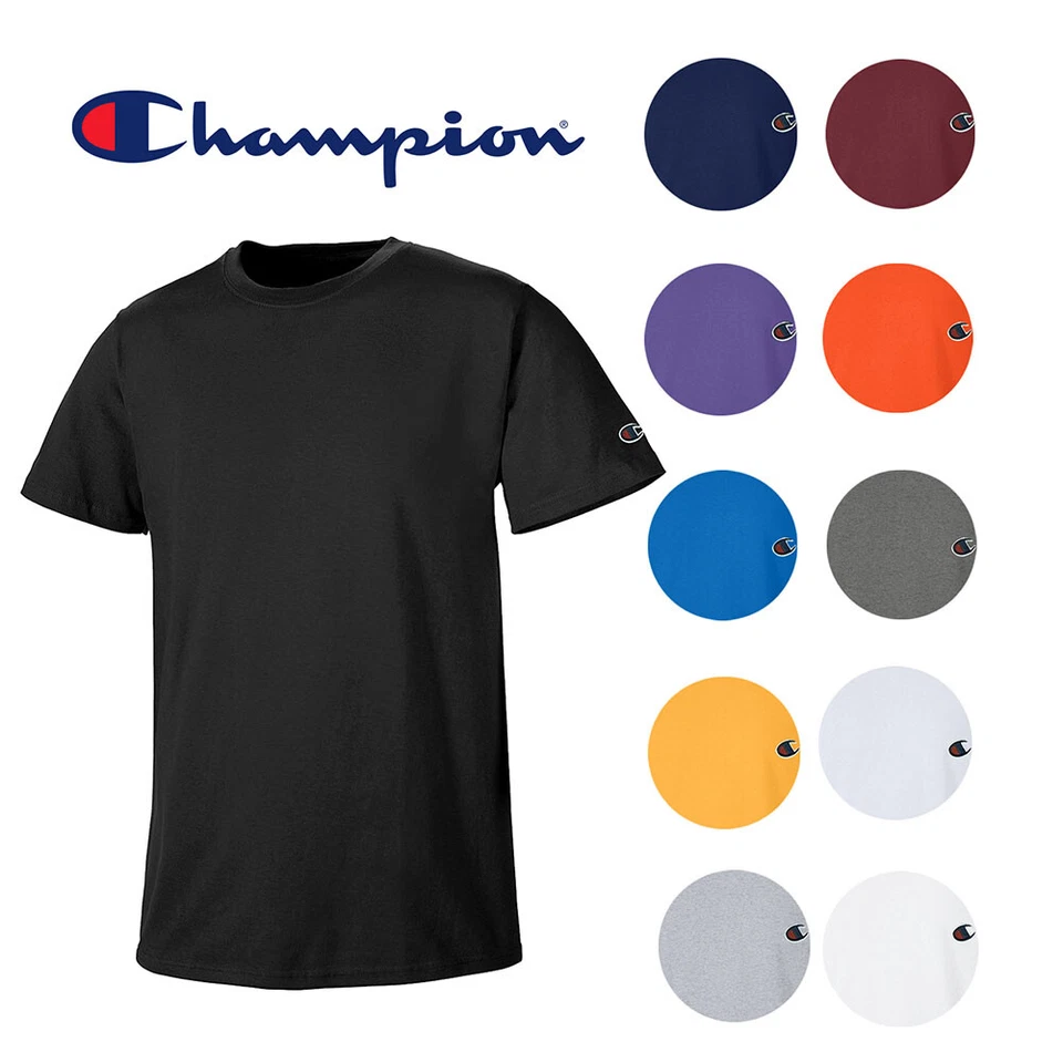 Camiseta Champion Para Hombre Ropa Atlética T425 Manga Corta Etiqueta Entrenamiento Gimnasio