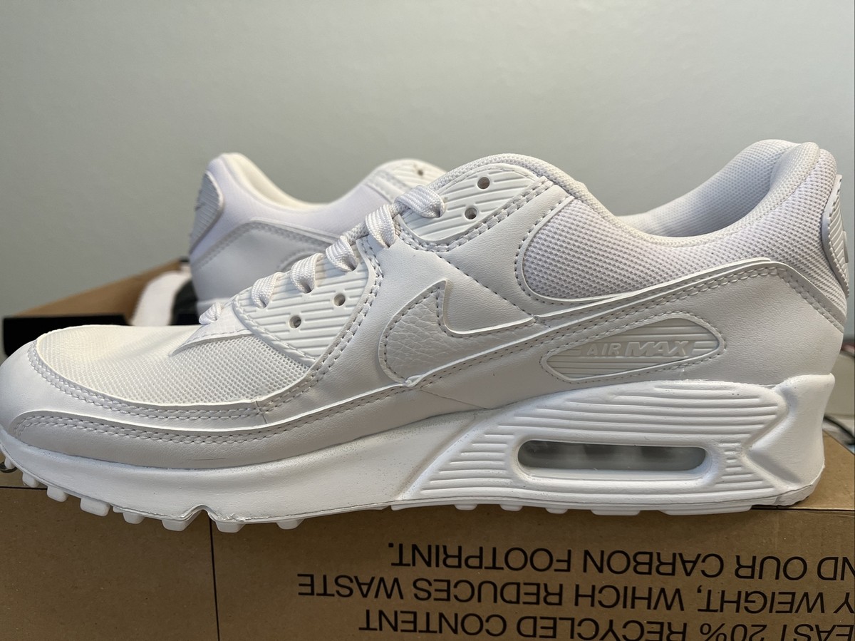 Nike Air Max 90 Triple White DH8010 100 Women's Sz.11.5