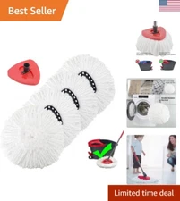 Premium 4-Pack Microfiber Mop Refills & Extra Base - Safe for All Hard Floors