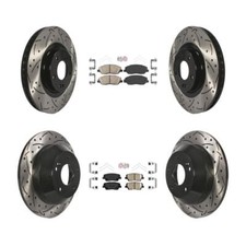 For Hyundai Santa Fe XL Front Rear Ceramic Pad Drilled Slot Disc Brak KDA-100999