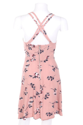 NEW LOOK Mini Dress Flowers UK 6 = D 32 light pink