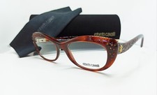 NEW RARE ROBERTO CAVALLI Eyeglasses RC 767 052 52 Brown Crystals RX Demo Frame