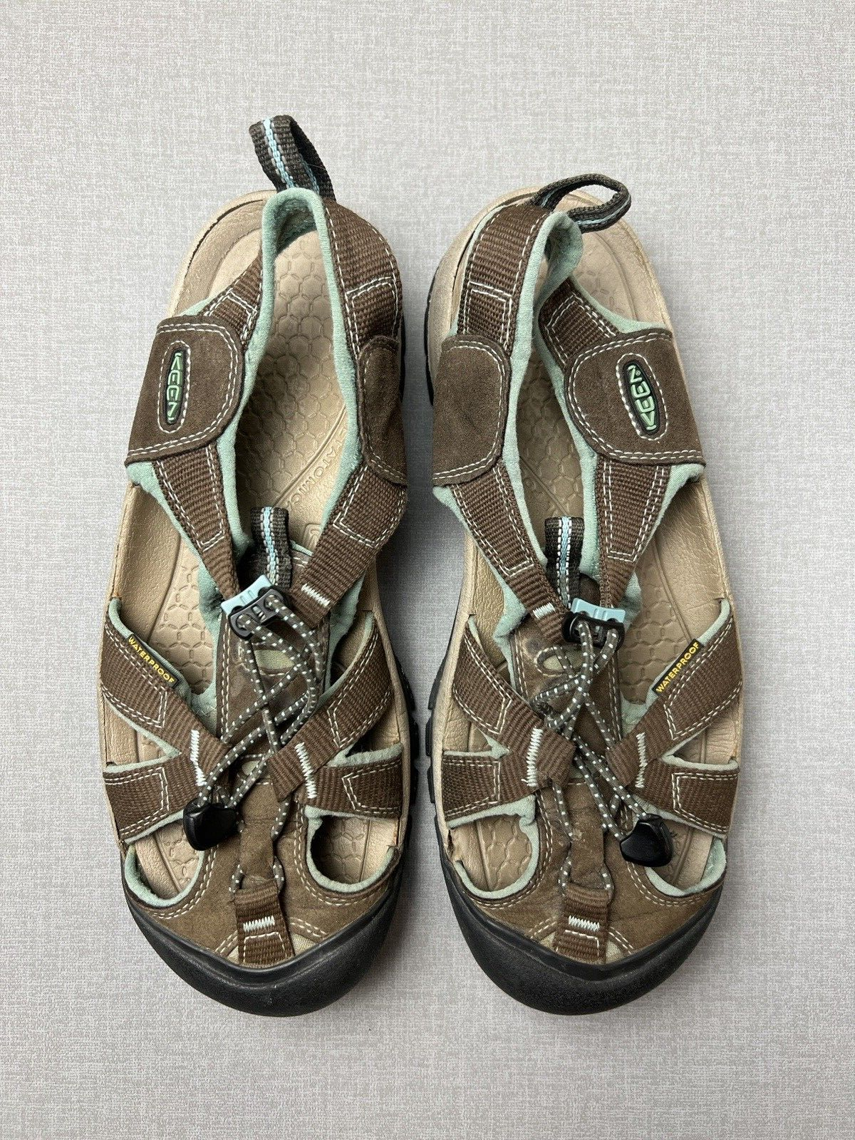 KEEN Sandali Donna Impermeabili Marrone Blu Casual Outdoor River Camp LEGGI MISURA