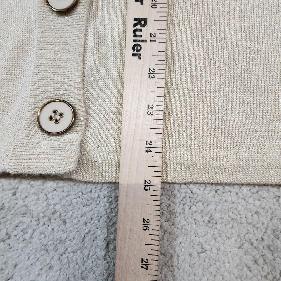 Cárdigan de seda Joseph A Qu'est-ce Que C'est suéter metálico para mujer Momcore Foto 4 de 4