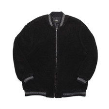 Yes Or Noinsulated Black Fleece Bomber Jacket L