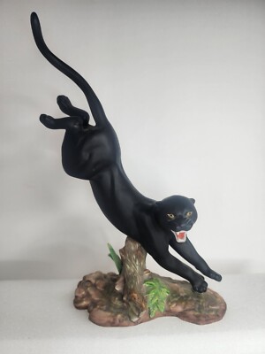 1988 Franklin Mint Nighthunter Black Panther African Wildlife