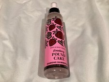 Bath and Body Works STRAWBERRY POUND CAKE Diamond Shimmer Mist 4.9 fl oz New