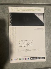 Rocketbook Core Executive Smart Notebook, Spiral-Bound, 36 Pages Dot-Grid, Black