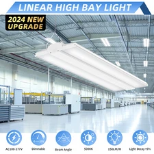 Commercal LED Linear High Bay Light 150W-400W 5000K Garage Warehouse Shop Lights