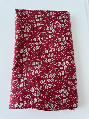 LIBERTY OF LONDON TANA LAWN FABRIC RED FLORAL 3-3/8 YARDS