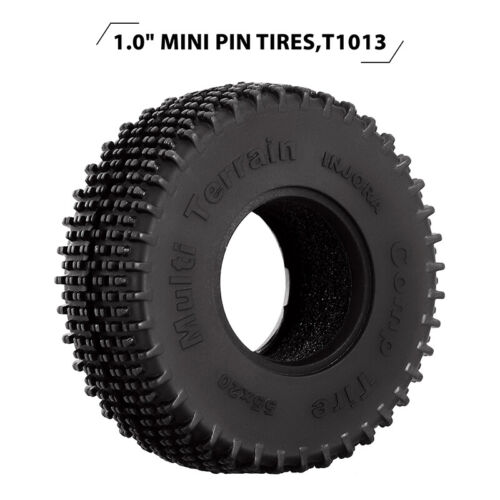 INJORA Competition Pins Multi Terrains 1.0 Reifen für 1/18 1/24 RC Crawler,55*20mm - Bild 6 von 10
