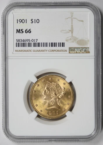 1901 Liberty Head Eagle Gold $10 MS 66 NGC