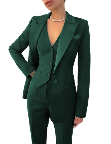 Women 3Pcs Set Wedding Pantsuits Formal Women Suits Office Sets Business Office - Picture 6 of 23