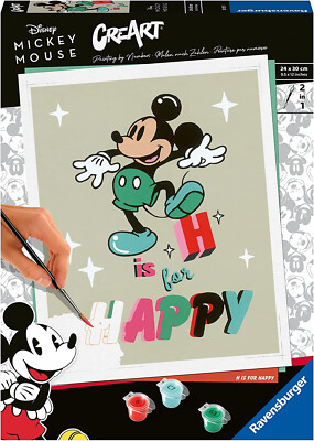 MALEN NACH ZAHLEN - CREART - H IS FOR HAPPY - DISNEY - RAVENSBURGER 20129 # NEU