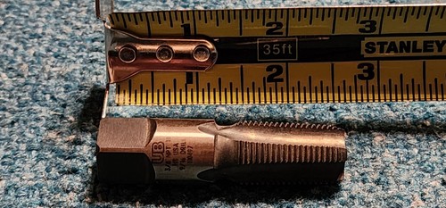 Union Butterfield (UB): 3/8"-18 NPT HS USA Pipe Tap 110497, 9/16" Drill 4 Flutes - Foto 9 di 9