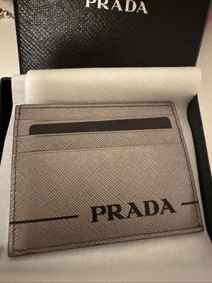 Prada Credit Card Wallet Saffiano Leather Collection Item