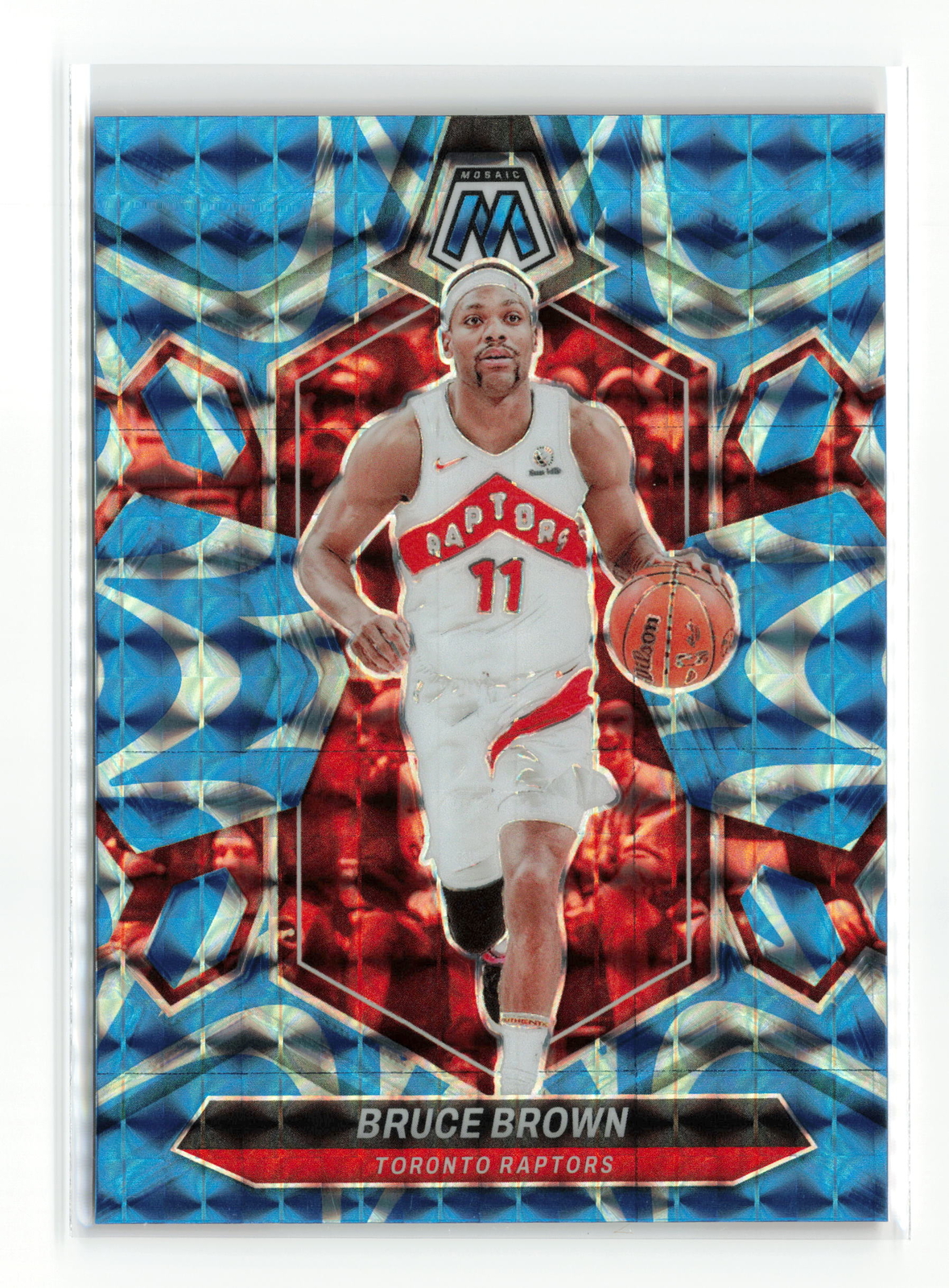 BRUCE BROWN #185 2023-24 PANINI MOSAIC RAPTORS BLUE