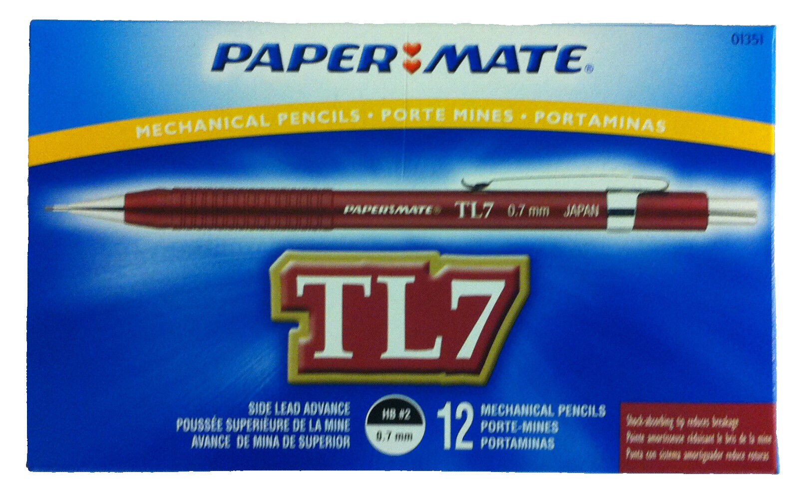 0.7mm - Paper Mate Brand - One Box Of 12 Pencils