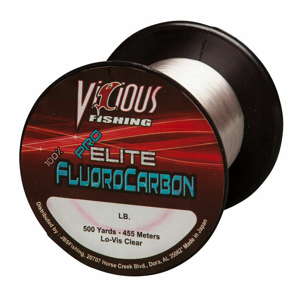 krant Regelmatigheid Gasvormig Vicious Pro Elite 100% Fluorocarbon Fishing Line 500 Yards 8 lb to 17 lb  NEW | eBay