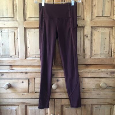 Athleta XXS Wine Colored Vitality Stash Pocket 7/8 Leggings
