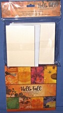 Hello Fall Autumn  Halloween 8x8 Paper Pad w/Pearlescent Cards white Envelopes