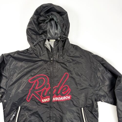 Ride Snowboards Hombres S Snowboard Chaqueta Negra Impermeable Nieve Cremallera Bolsillos Capucha - Imagen 3 de 15