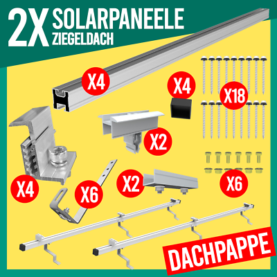 Flachdachhalterung Für Solarmodule DoitBau - 1x Photovoltaik
