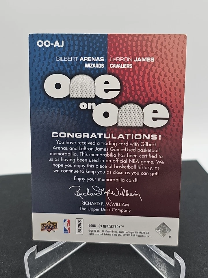 Camiseta deportiva doble Skybox Lebron James y Gilbert Arenas 2008-2009 uno a uno Foto 3 de 4