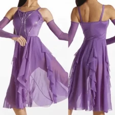 Weissman dance costume lavender purple Yes To Heaven 16222 XSA-extra adult