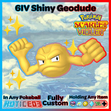 GEODUDE ✨ SHINY 6IV ✨ Pokemon SCARLET and VIOLET Teal Mask DLC - lv1 Max 31 IVs