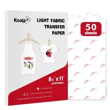 50 Sheet Koala Inkjet Iron-On Heat Transfer Paper Light Cotton T-shirt Printable