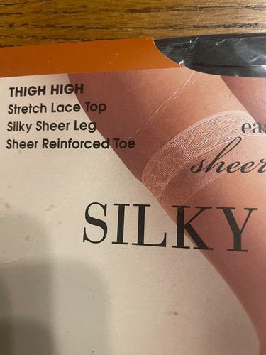 JC Penney East 5th Silky Sheer Caress ALTO MUSLO Talla Queen Off Negro - Nuevo - Imagen 2 de 9
