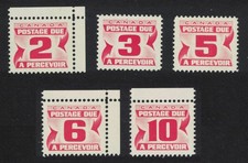 Canada Postage Due Size 20*17½ mm 5v 1967 MNH SG#D26=D31