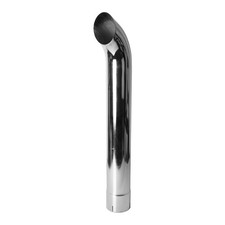 Exhaust Stack Pipe Fits Universal 4-12 X 36 Bended End Pipe Chrome Exhaust Stack Pipe Fits Universal 4-12 X 36 Bended End Pipe Chrome