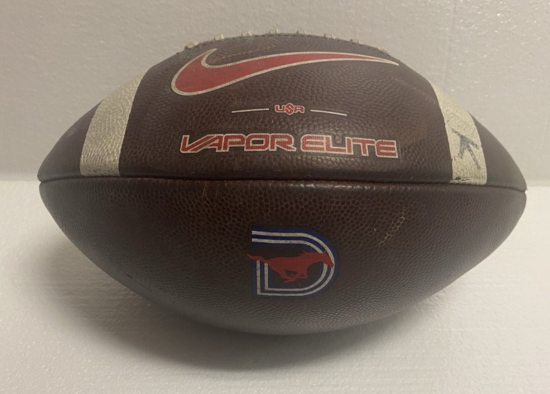 SMU Nike Vapor Elite Football CFP Playoff Game Used Kicking Ball  Dec 21, 2023