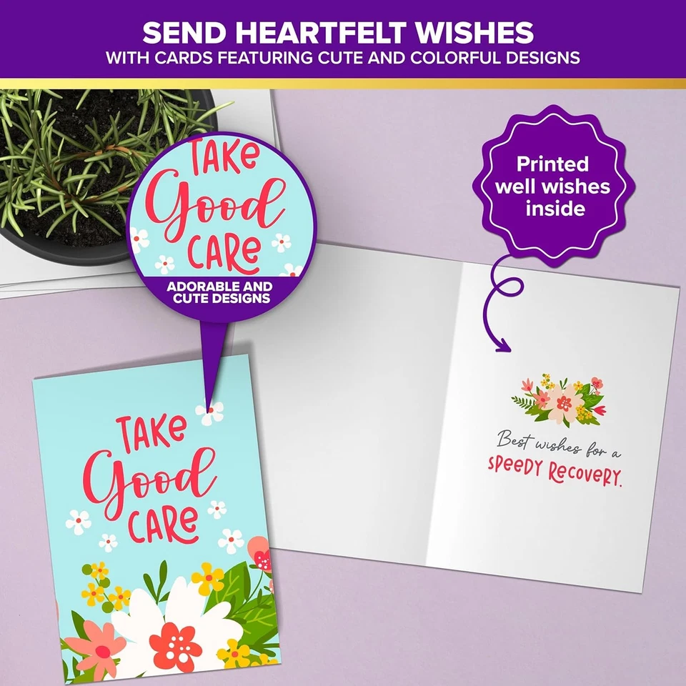 Декоративно 24 упаковки 4 x 6 дюймов милый получить хорошо 4 x 6 дюймов, розовый, фиолетовый, зеленый, синий  - Изображение 4 из 4