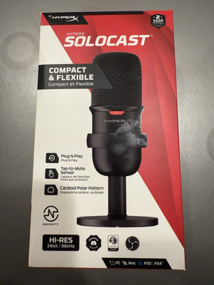 HyperX Solocast Gaming Microphone with USB Condenser brand new