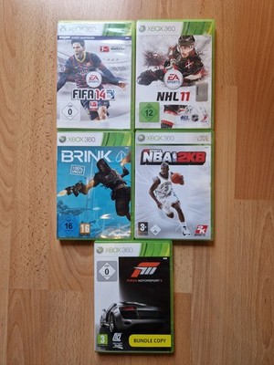 XBOX 360 Spielesammlung FIFA 14 NHL 11 Brink NBA 2K8 Forza Motorsport 3
