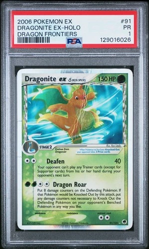 PSA 1 Dragonite ex 91/101 Dragon Frontiers Ultra Rare Pokemon Card